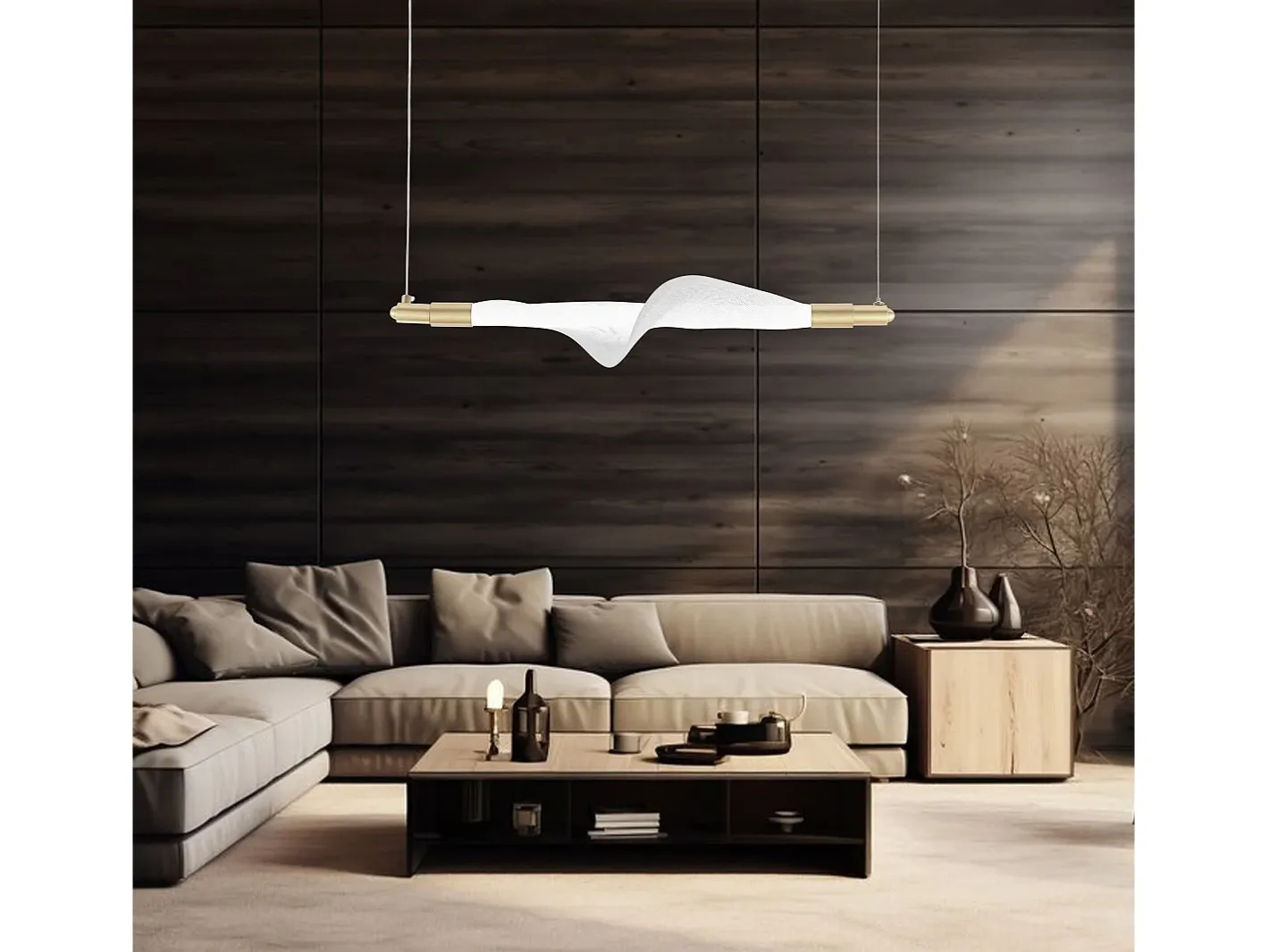 Lámpara Toolight Led G011-Cp Line White Gold Blanco