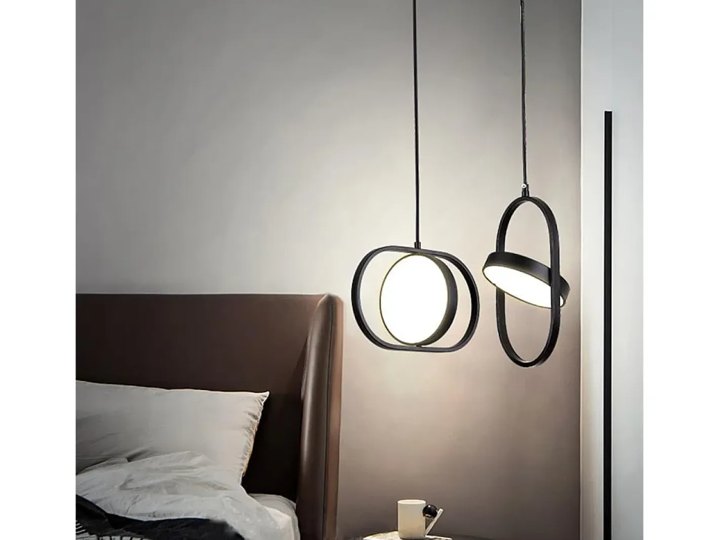 Lámpara Suspendida-Lámpara Toolight Ledapp1554-Cp Black Negro