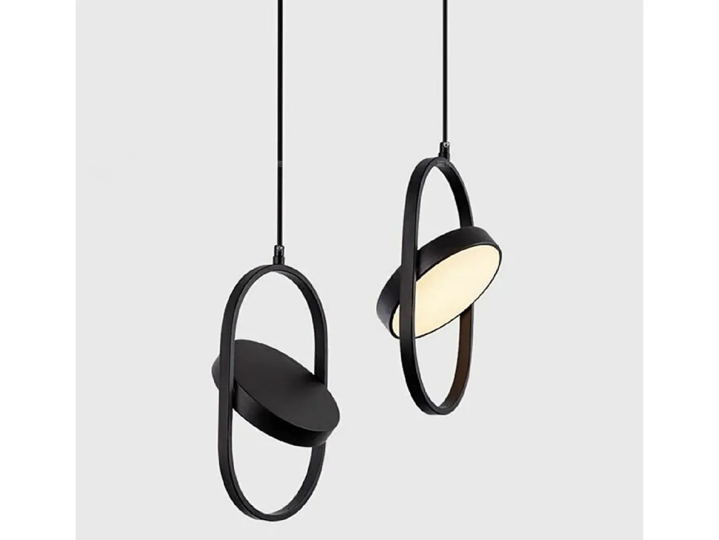 Lámpara Suspendida-Lámpara Toolight Ledapp1554-Cp Black Negro