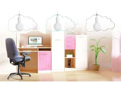 Lámpara Suspendida-Lámpara Toolight Lh2077-2 Grey Gris