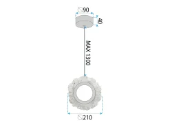 Sale Lámpara Toolight LHJ102-1CP Gold Dorado