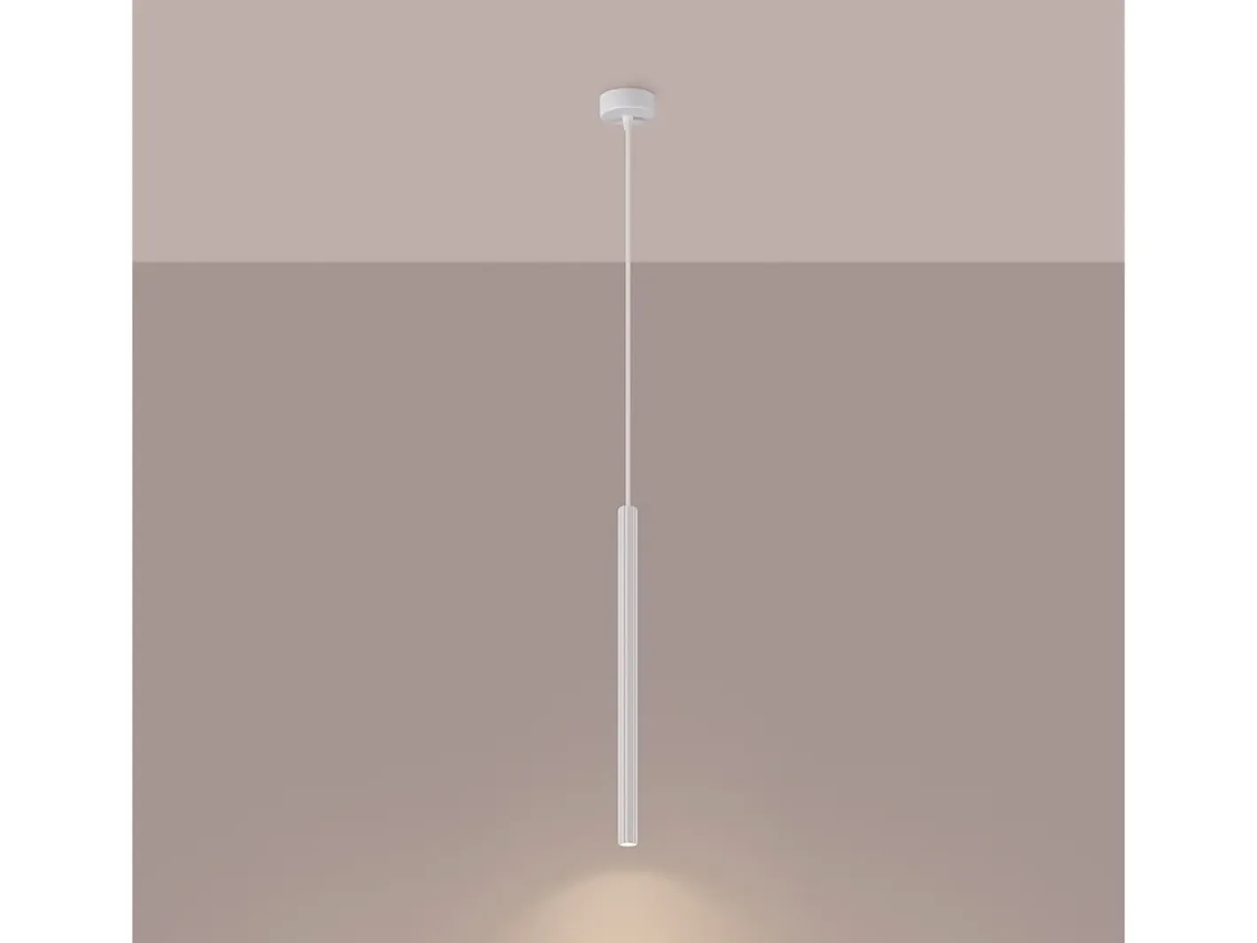 Sollux Lighting Lámparas Colgantes Arche Moderno De Acero - 1 Fuentes Luminosas - L.8 X A.120 Cm - Blanco