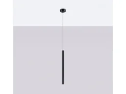 Sollux Lighting Lámpara Suspendida-Lámparas Colgantes Arche Moderno De Acero - 1 Fuentes Luminosas - L.8 X A.120 Cm - Negro