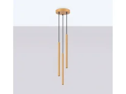 Sollux Lighting Lámparas Colgantes Arche Moderno De Acero - 3 Fuentes Luminosas - L.20 X A.120 Cm - Dorado Best