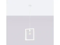 Sollux Lighting Lámparas Colgantes Aries Escandinavo De Acero/Madera - 1 Fuentes Luminosas - L.24 X A.133 Cm - Blanco Sale