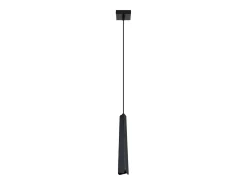 Sollux Lighting Lámpara Suspendida-Lámparas colgantes Astel escandinavo de acero - 1 fuentes luminosas 3000K - L.8 x A.120 cm - Negro