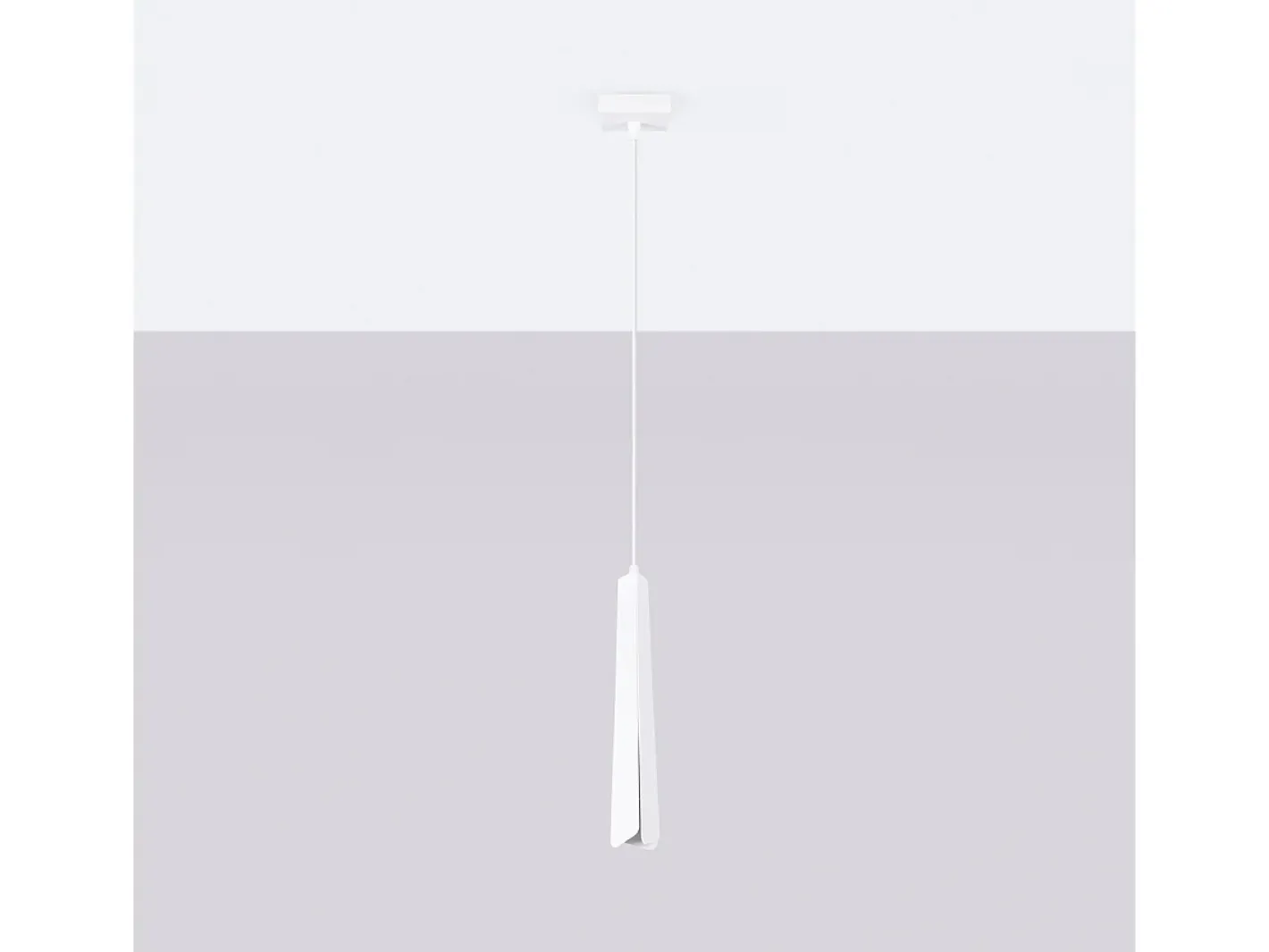 Sollux Lighting Lámparas colgantes Astel escandinavo de acero - 1 fuentes luminosas 3000K - L.8 x A.120 cm - Blanco
