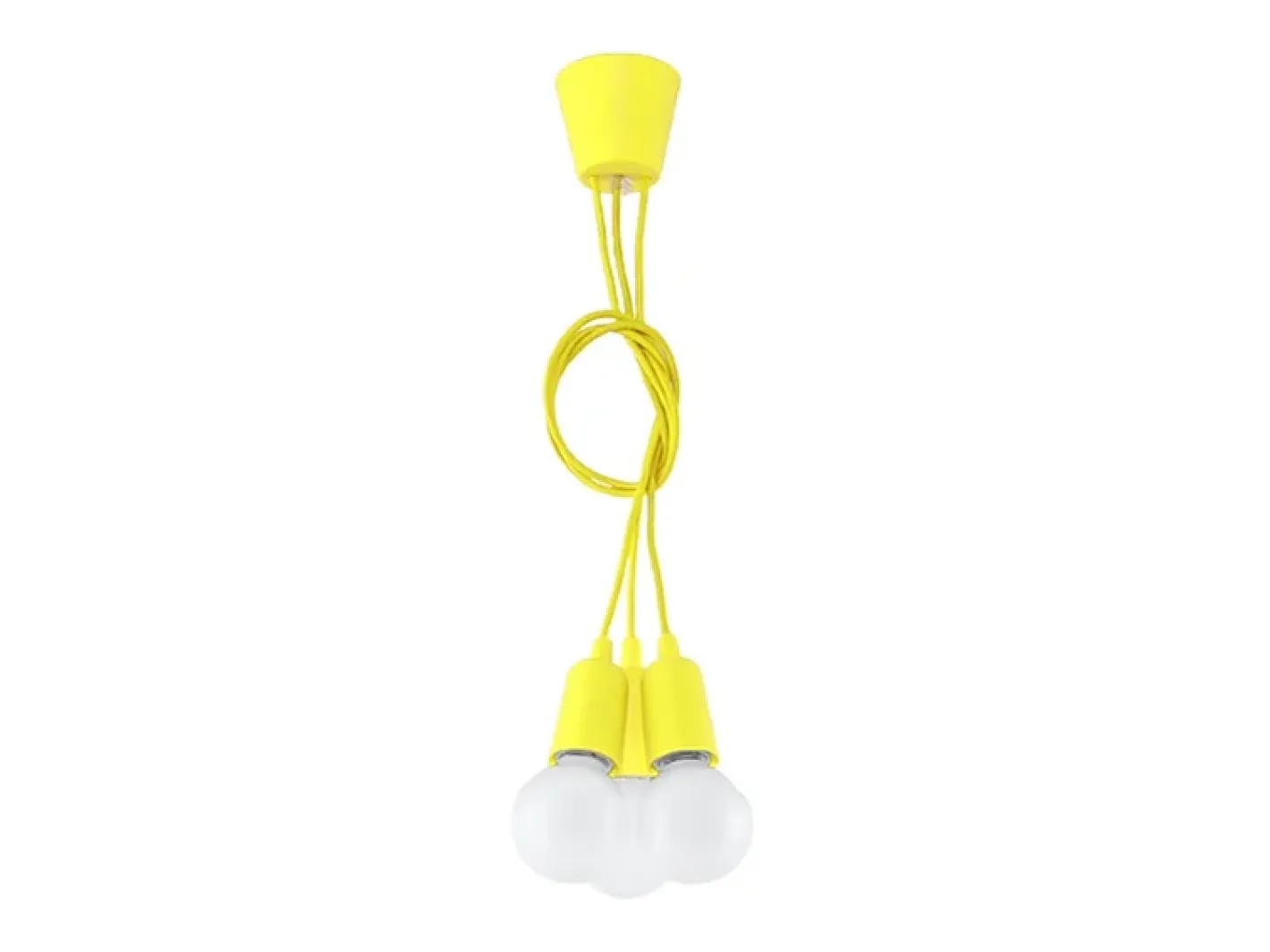 Sollux Lighting Lámpara Suspendida-Lámparas colgantes Astis moderno de CLORURO DE POLIVINILO - 3 fuentes luminosas 4000K - L.15 x A.90 cm - Amarillo