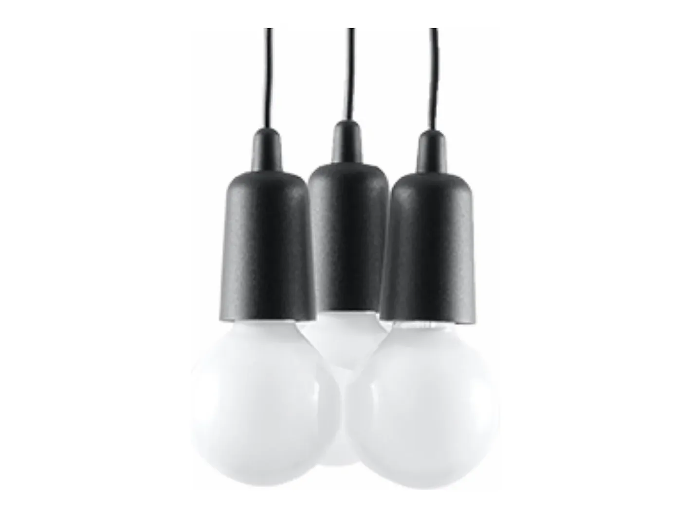 Discount Sollux Lighting Lámparas colgantes Astis moderno de CLORURO DE POLIVINILO - 3 fuentes luminosas 4000K - L.15 x A.90 cm - Negro