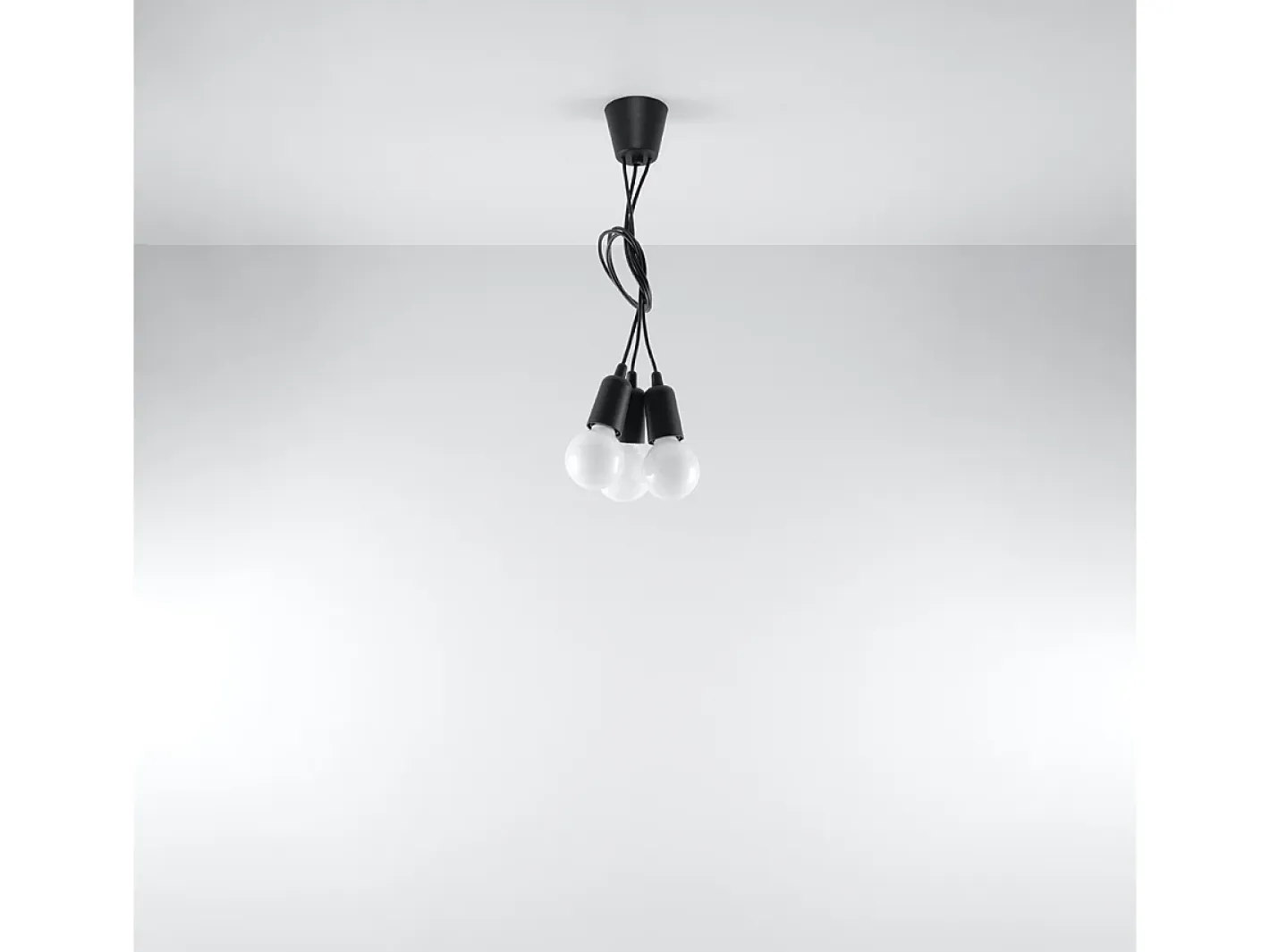 Discount Sollux Lighting Lámparas colgantes Astis moderno de CLORURO DE POLIVINILO - 3 fuentes luminosas 4000K - L.15 x A.90 cm - Negro