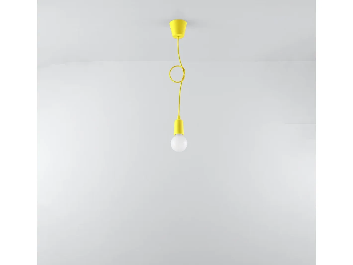 Sollux Lighting Lámparas colgantes Astis moderno de CLORURO DE POLIVINILO - 1 fuentes luminosas 4000K - L.9 x A.90 cm - Amarillo Sale