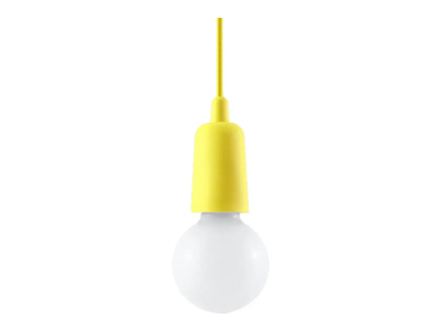 Sollux Lighting Lámparas colgantes Astis moderno de CLORURO DE POLIVINILO - 1 fuentes luminosas 4000K - L.9 x A.90 cm - Amarillo Sale