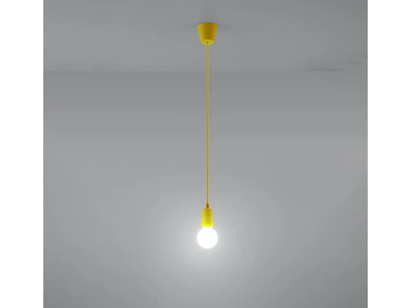 Sollux Lighting Lámparas colgantes Astis moderno de CLORURO DE POLIVINILO - 1 fuentes luminosas 4000K - L.9 x A.90 cm - Amarillo Sale