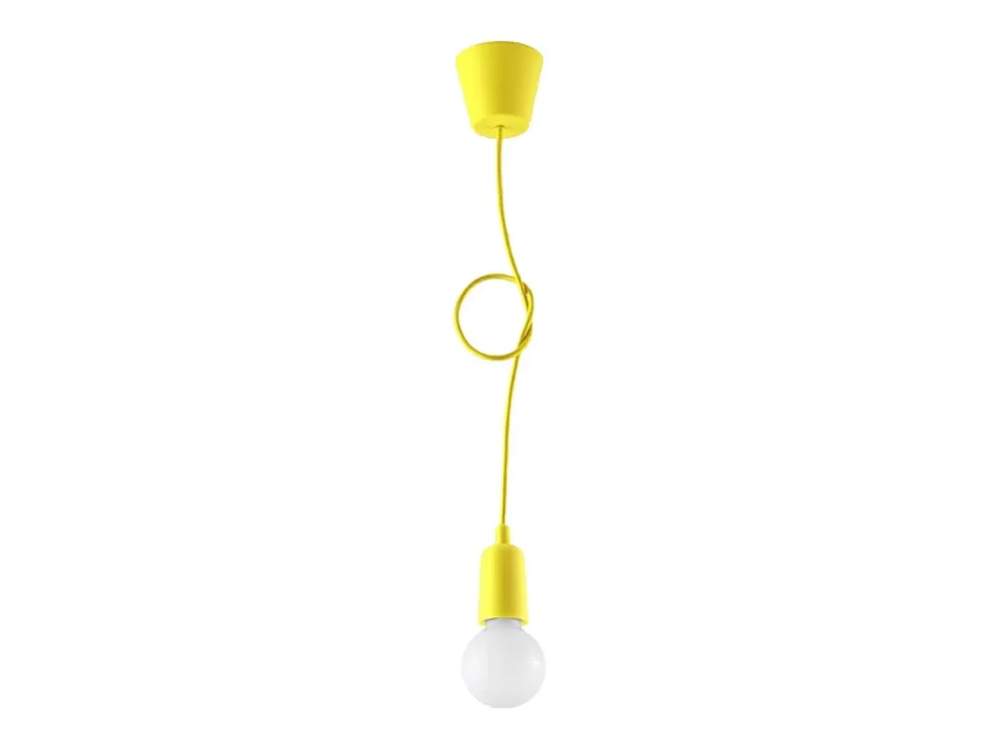 Sollux Lighting Lámparas colgantes Astis moderno de CLORURO DE POLIVINILO - 1 fuentes luminosas 4000K - L.9 x A.90 cm - Amarillo Sale
