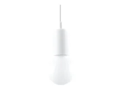Sollux Lighting Lámparas colgantes Astis moderno de CLORURO DE POLIVINILO - 1 fuentes luminosas 4000K - L.9 x A.90 cm - Blanco