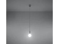 Sollux Lighting Lámparas colgantes Astis moderno de CLORURO DE POLIVINILO - 1 fuentes luminosas 4000K - L.9 x A.90 cm - Blanco