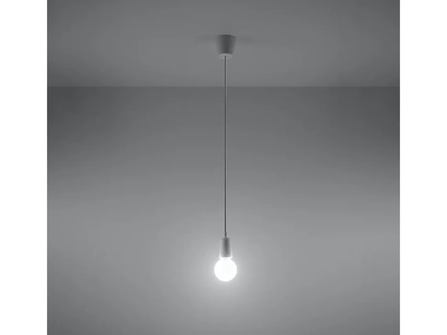 Sollux Lighting Lámparas colgantes Astis moderno de CLORURO DE POLIVINILO - 1 fuentes luminosas 4000K - L.9 x A.90 cm - Blanco