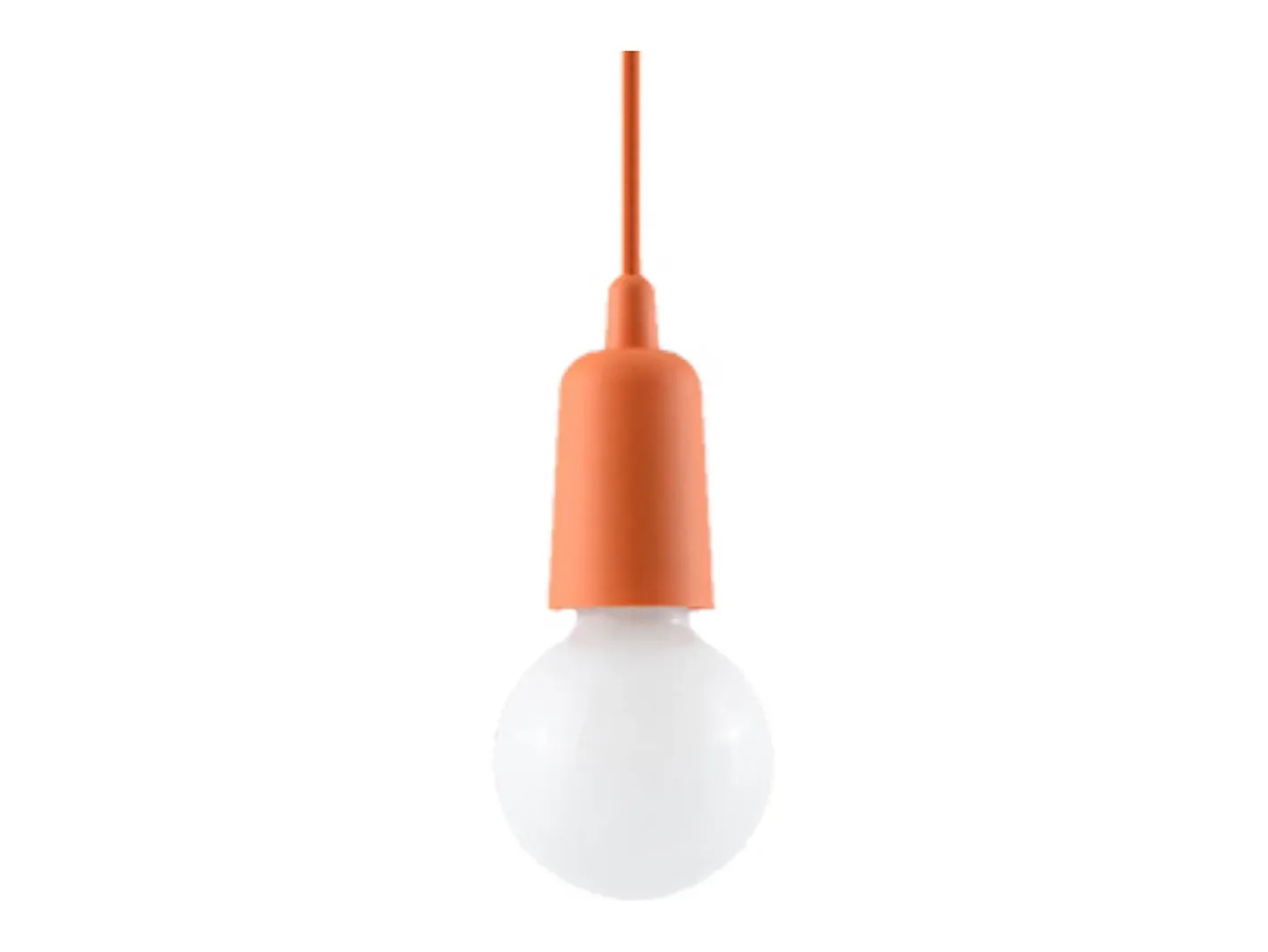 Outlet Sollux Lighting Lámparas colgantes Astis moderno de CLORURO DE POLIVINILO - 1 fuentes luminosas 3000K - L.9 x A.90 cm - Naranja