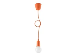 Sollux Lighting Lámparas colgantes Astis moderno de CLORURO DE POLIVINILO - 1 fuentes luminosas 4000K - L.9 x A.90 cm - Naranja Online
