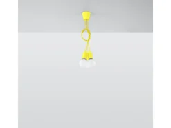 Discount Sollux Lighting Lámparas colgantes Astis moderno de CLORURO DE POLIVINILO - 3 fuentes luminosas 3000K - L.15 x A.90 cm - Amarillo
