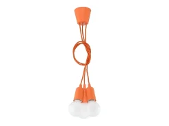 Sollux Lighting Lámpara Suspendida-Lámparas colgantes Astis moderno de CLORURO DE POLIVINILO - 3 fuentes luminosas 4000K - L.15 x A.90 cm - Naranja