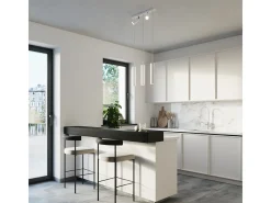 Sollux Lighting Lámpara Suspendida-Lámparas colgantes Briix moderno de acero - 5 fuentes luminosas 4000K - L.45 x A.100 cm - Blanco