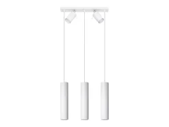 Sollux Lighting Lámpara Suspendida-Lámparas colgantes Briix moderno de acero - 5 fuentes luminosas 4000K - L.45 x A.100 cm - Blanco