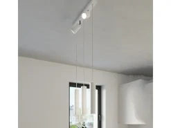 Clearance Sollux Lighting Lámparas colgantes Briix moderno de acero - 5 fuentes luminosas 3000K - L.45 x A.100 cm - Blanco