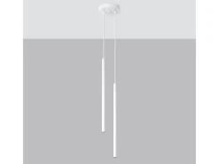 Online Sollux Lighting Lámparas colgantes Brill moderno de acero - 2 fuentes luminosas 3000K - L.15 x A.118 cm - Blanco
