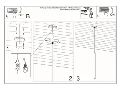 New Sollux Lighting Lámparas colgantes Brill moderno de acero - 1 fuentes luminosas 4000K - L.8 x A.100 cm - Blanco
