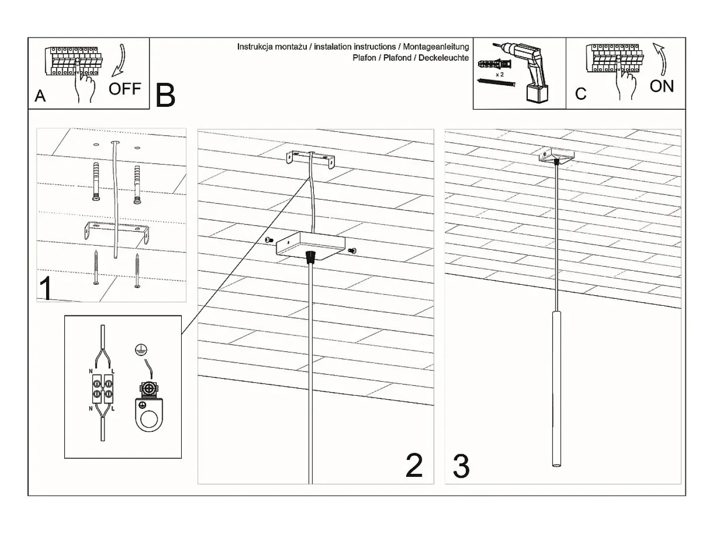 New Sollux Lighting Lámparas colgantes Brill moderno de acero - 1 fuentes luminosas 4000K - L.8 x A.100 cm - Blanco