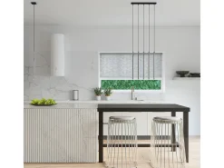 Sollux Lighting Lámparas colgantes Brill moderno de acero - 1 fuentes luminosas 3000K - L.8 x A.100 cm - cromo Gris