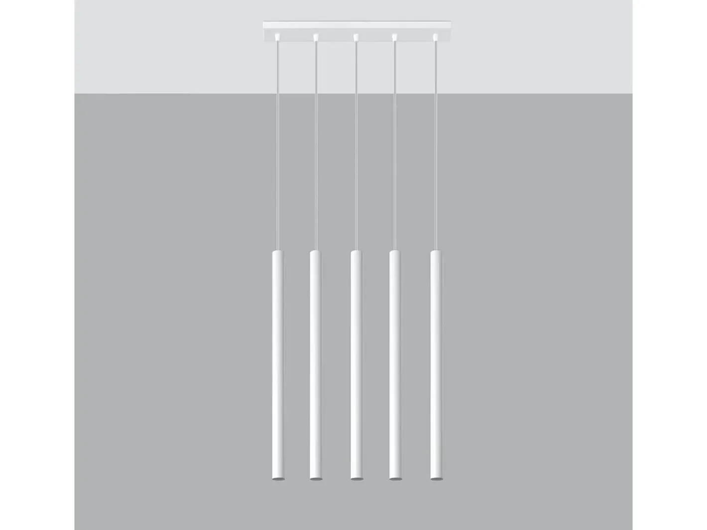 Sollux Lighting Lámparas colgantes Brill moderno de acero - 5 fuentes luminosas 3000K - L.45 x A.90 cm - Blanco Online