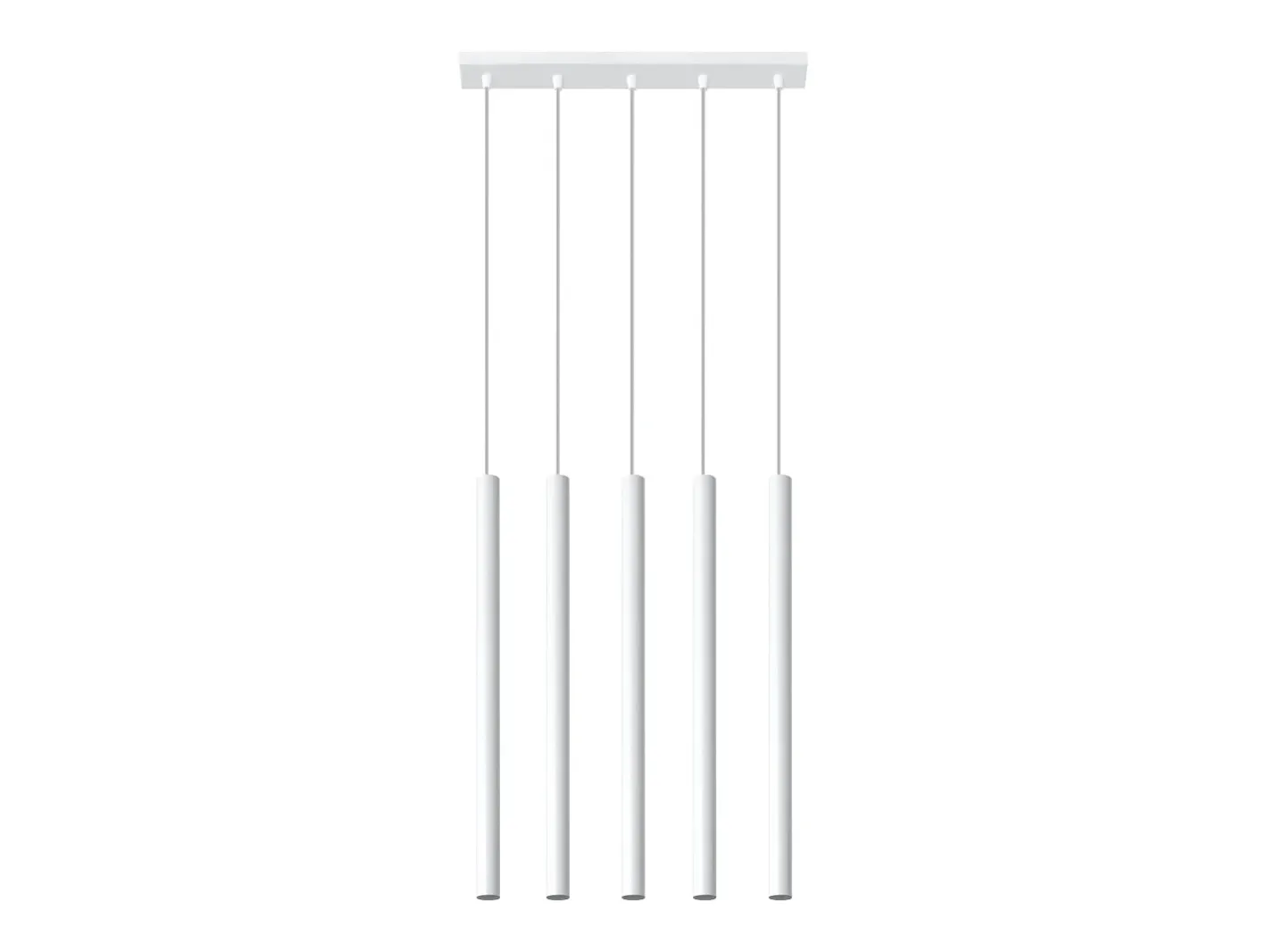 Sollux Lighting Lámparas colgantes Brill moderno de acero - 5 fuentes luminosas 3000K - L.45 x A.90 cm - Blanco Online