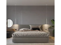 Clearance Sollux Lighting Lámparas colgantes Brill moderno de acero - 1 fuentes luminosas 3000K - L.8 x A.100 cm - Blanco