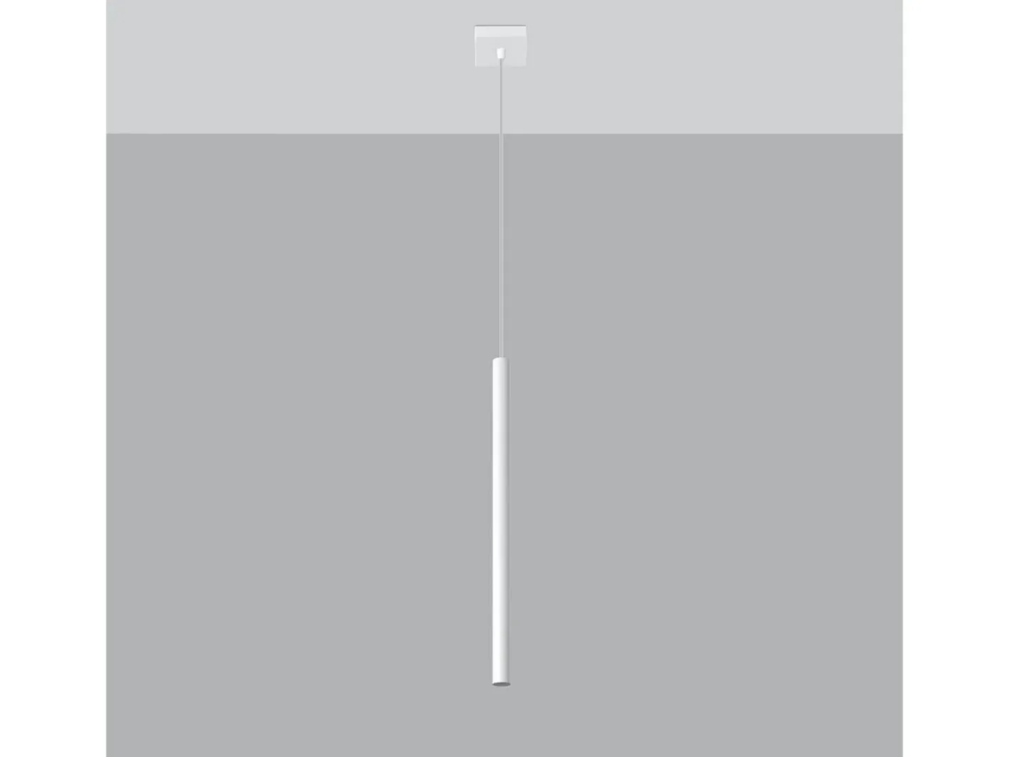 Clearance Sollux Lighting Lámparas colgantes Brill moderno de acero - 1 fuentes luminosas 3000K - L.8 x A.100 cm - Blanco
