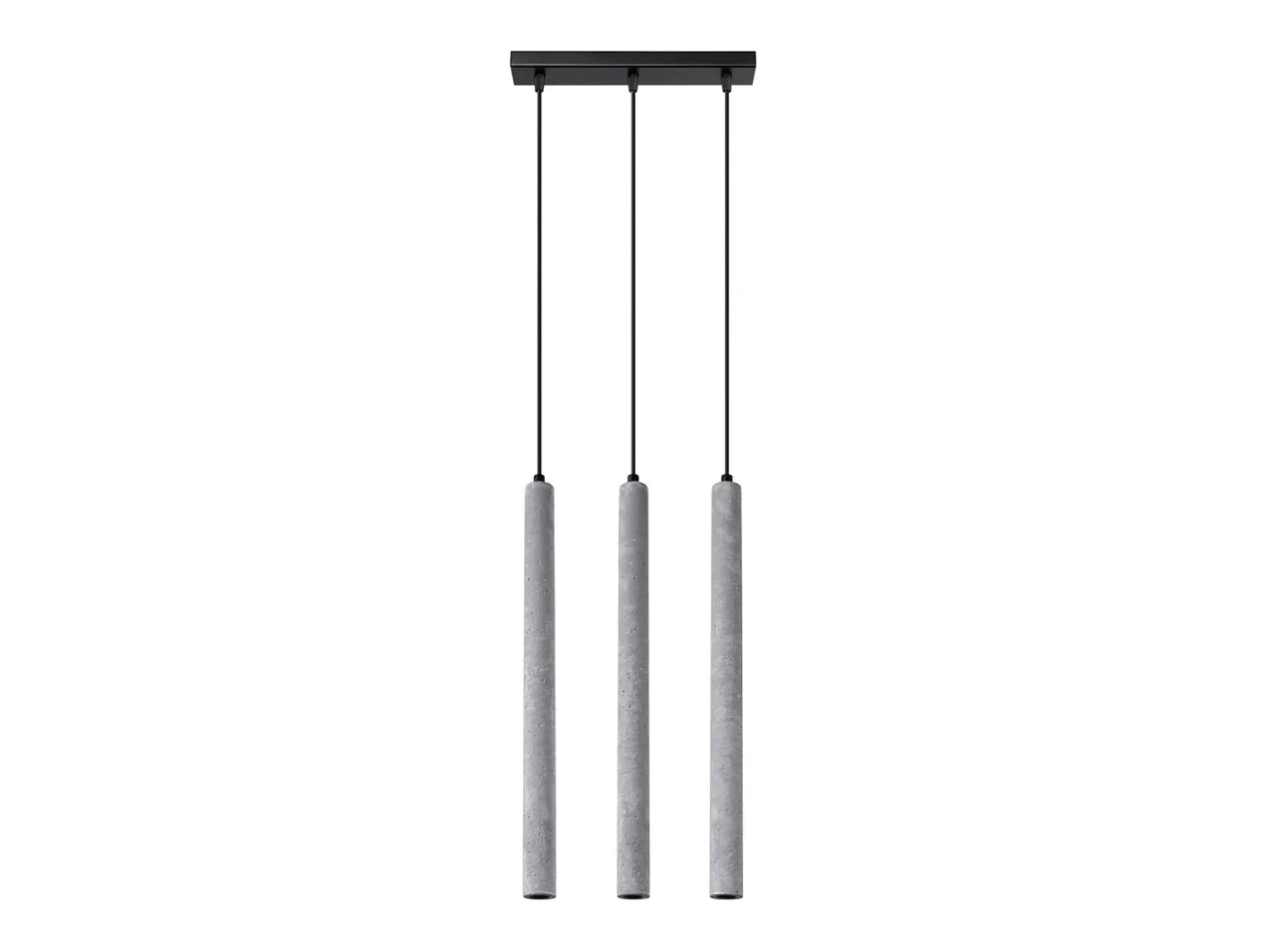 Sollux Lighting Lámpara Suspendida-Lámparas colgantes Brill moderno de concreto - 3 fuentes luminosas 3000K - L.30 x A.110 cm - Gris
