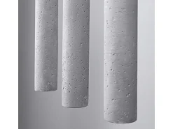 Sollux Lighting Lámpara Suspendida-Lámparas colgantes Brill moderno de concreto - 3 fuentes luminosas 3000K - L.30 x A.110 cm - Gris