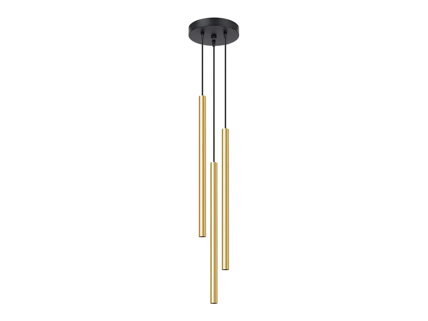 Best Sollux Lighting Lámparas colgantes Brill moderno de acero - 3 fuentes luminosas 4000K - L.20 x A.90 cm - brillo Dorado
