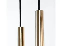 Best Sollux Lighting Lámparas colgantes Brill moderno de acero - 3 fuentes luminosas 4000K - L.20 x A.90 cm - brillo Dorado