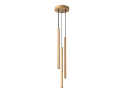 Outlet Sollux Lighting Lámparas colgantes Brill moderno de acero - 3 fuentes luminosas 3000K - L.20 x A.115 cm - Dorado