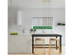 Outlet Sollux Lighting Lámparas colgantes Brill moderno de acero - 3 fuentes luminosas 3000K - L.20 x A.115 cm - Dorado