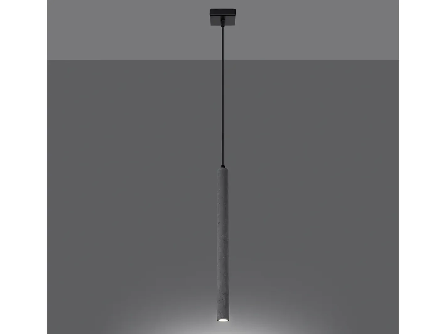 Outlet Sollux Lighting Lámparas colgantes Brill moderno de concreto - 1 fuentes luminosas 4000K - L.8 x A.120 cm - Gris