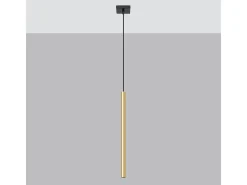 Sollux Lighting Lámparas colgantes Brill moderno de acero - 1 fuentes luminosas 3000K - L.8 x A.100 cm - brillo Dorado Best