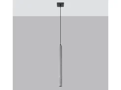 Online Sollux Lighting Lámparas colgantes Brill moderno de concreto - 1 fuentes luminosas 3000K - L.8 x A.120 cm - Gris