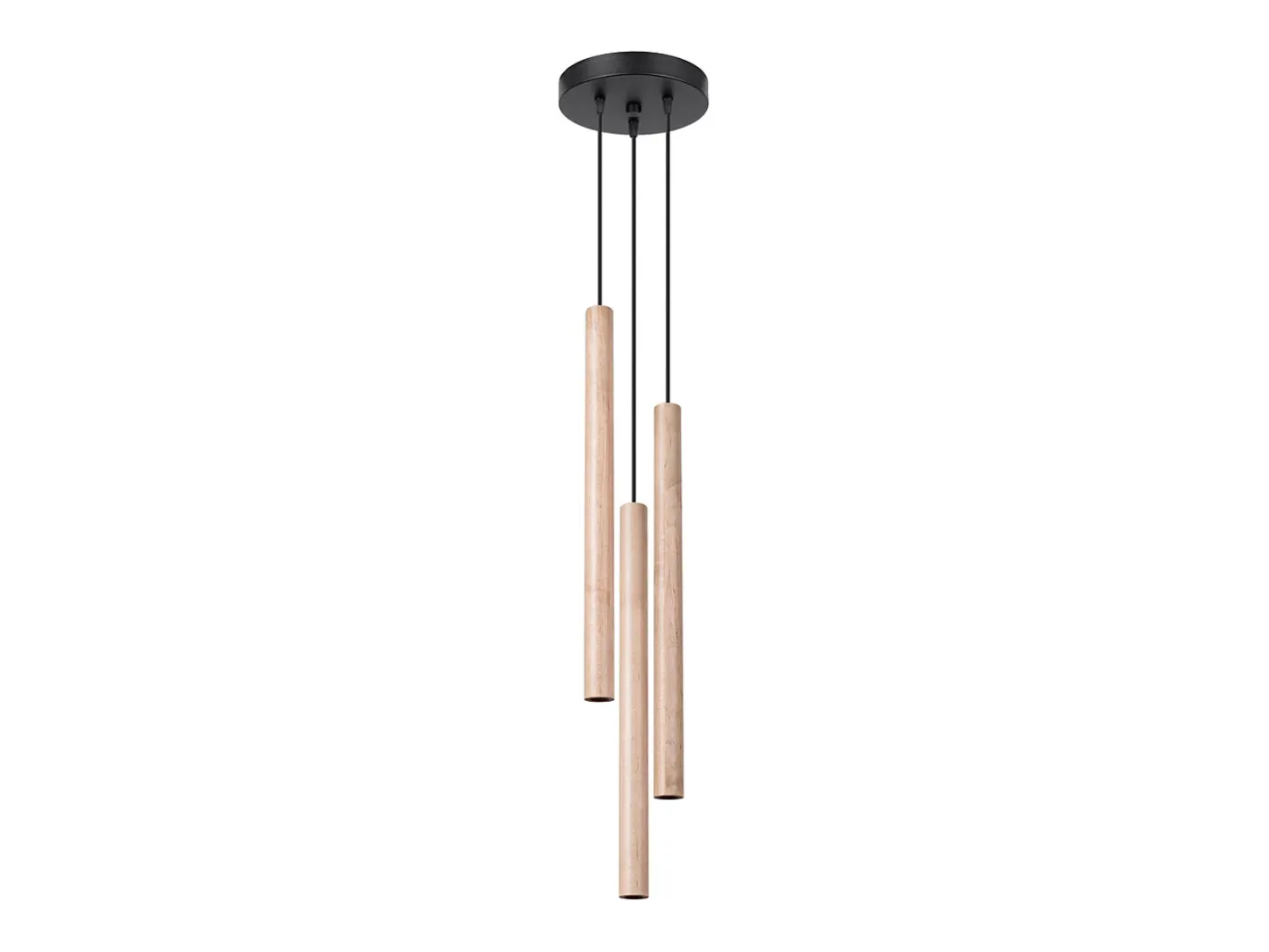 Sollux Lighting Lámparas colgantes Brill moderno de acero/madera - 3 fuentes luminosas 4000K - L.19,5 x A.115 cm - madera Color natural claro Online