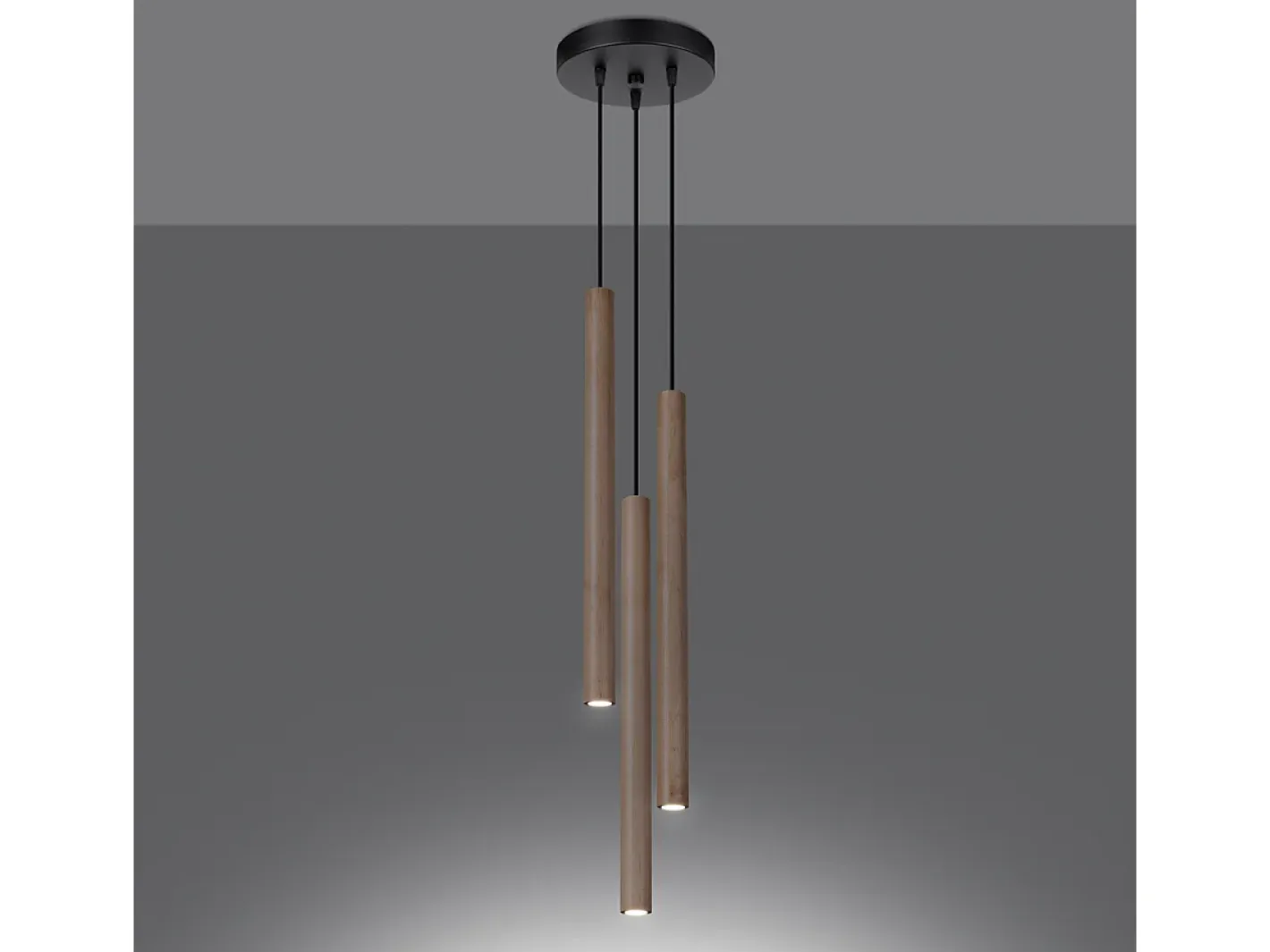 Sollux Lighting Lámparas colgantes Brill moderno de acero/madera - 3 fuentes luminosas 4000K - L.19,5 x A.115 cm - madera Color natural claro Online