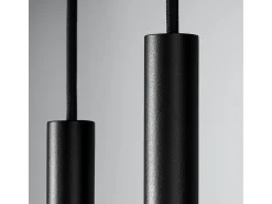 Clearance Sollux Lighting Lámparas colgantes Brill moderno de acero - 2 fuentes luminosas 4000K - L.15 x A.118 cm - Negro