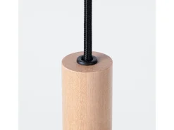 Discount Sollux Lighting Lámparas colgantes Brill moderno de acero/madera - 3 fuentes luminosas 4000K - L.30 x A.110 cm - madera Color natural claro