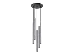 Sollux Lighting Lámparas colgantes Brill moderno de concreto - 5 fuentes luminosas 4000K - L.25 x A.110 cm - Gris Clearance